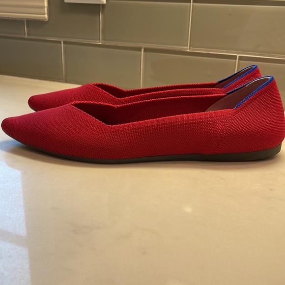 Rothy’s Pointed Toe Flats in Chili Red - Picture 5 of 7